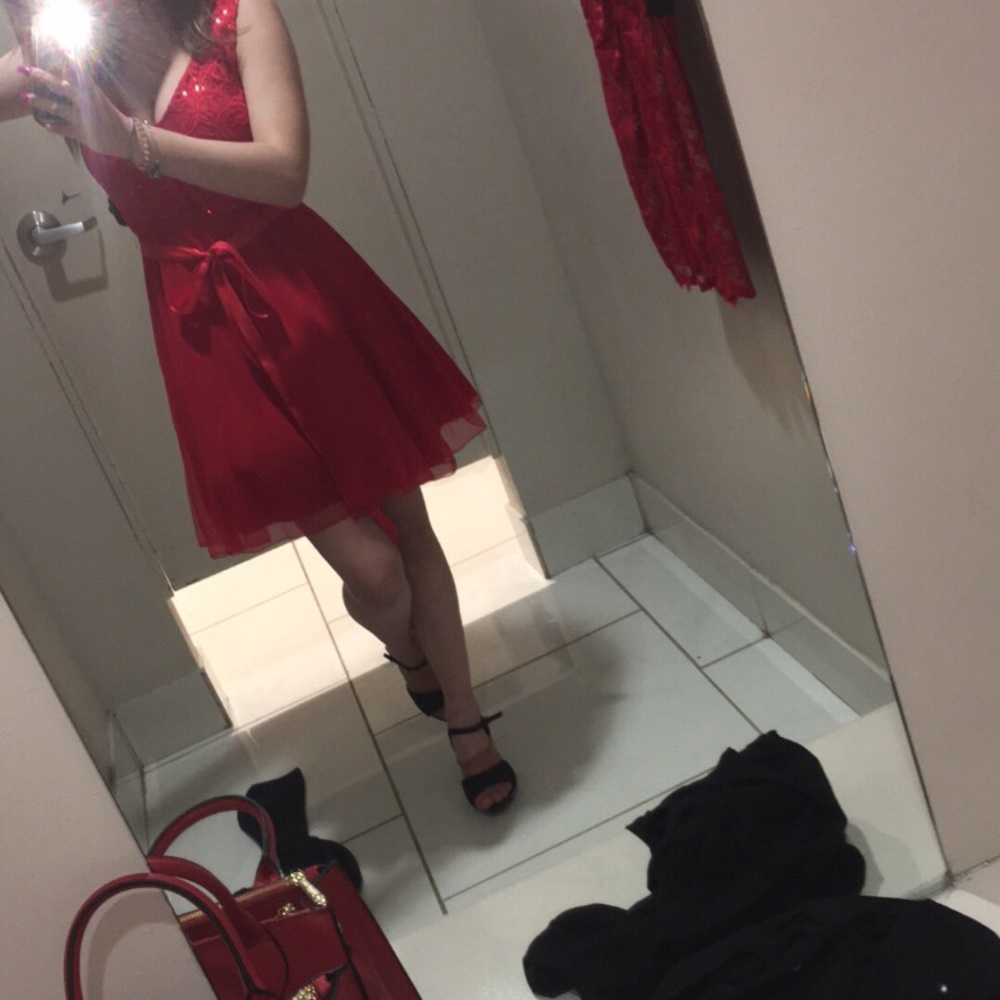 Red homecoming dress